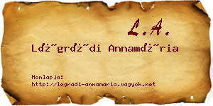 Légrádi Annamária névjegykártya